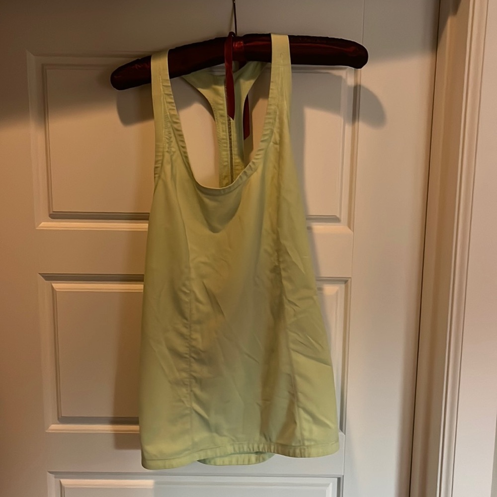 Lululemon size 6 neon yellow racer back tank top